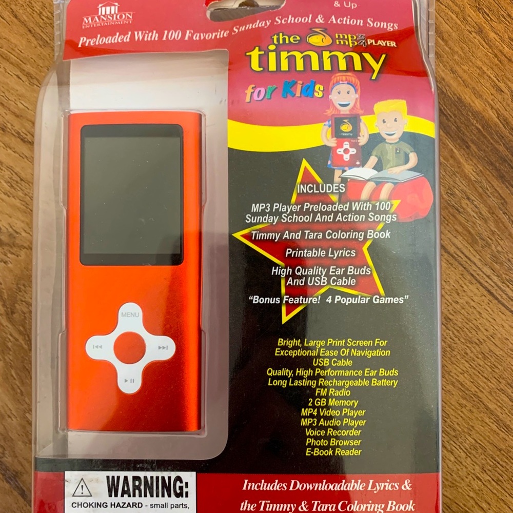 The Timmy MP3 MP4 Player for Kids